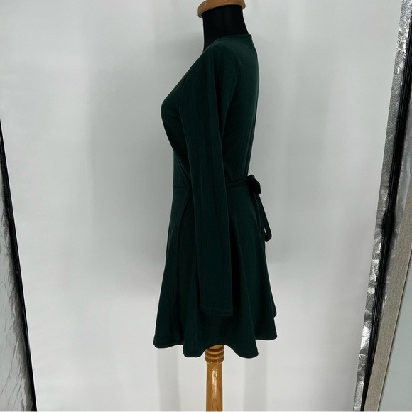 privacy please‎ revolve wrap dress in dark green - Picture 5 of 14